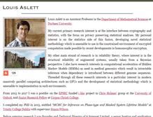 Tablet Screenshot of louisaslett.com